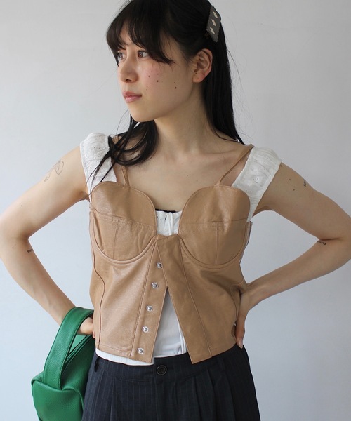 「SANSeLF」ドローストリングノースリーブトップス　sanw25s022 レディース SANSeLF】ドローストリングノースリーブトップス sanw25s022
