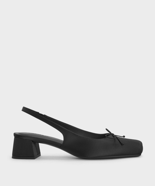 CHARLES & KEITH（チャールズ & キース）の「サテン ボウスクエアトゥスリングバックパンプス（パンプス・レディース・ダークブラウン/ブラック系その他2/マルチ・22cm/22.5cm/23cm/23.5cm/24.5cm/25cm/25.5cm/26.5cm）」の17枚目の写真