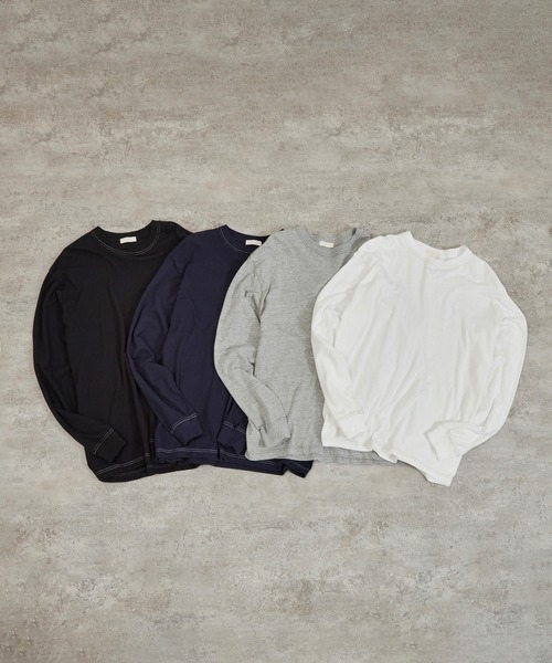 And A(アンドエー)の「And A アンドエー / 88・12 L/S T-SHIRT アスレチックコットンレーヨンロンT / AA-A23M003L(Tシャツ/カットソー・メンズ・グレー/ブラック/ネイビー/ホワイト・2/1/3)」の5枚目の写真