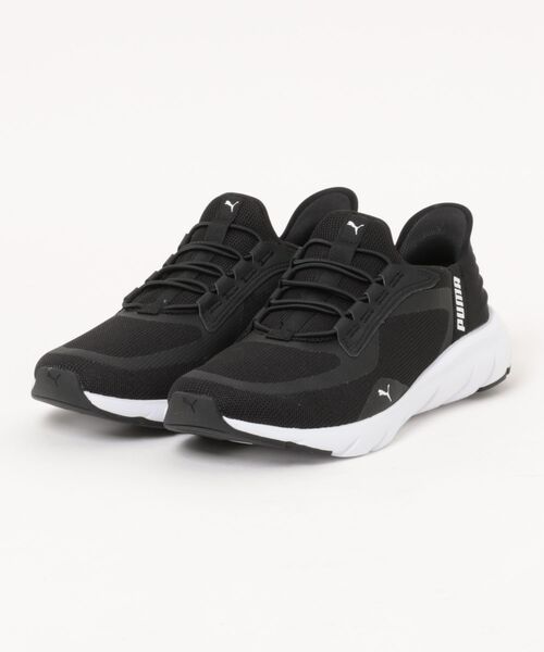 PUMA（プーマ）の「【PUMA】プーマ SOFTRIDE FLEX LACE EASE IN ALT WD（ソフトライド フレックスレース イーズイン ALT ワイド）バンジーレーススニーカー 311996（スニーカー・レディース・ホワイト×ブラック/ホワイト×グレー/ブラック×ホワイト/ブラック×ブラック/ホワイト×ブラウン・25.0cm/24.5cm/24.0cm/23.5cm/23.0cm/22.5cm/25.5cm/26.0cm/26.5cm/27.0cm/27.5cm/28.0cm）」の4枚目の写真