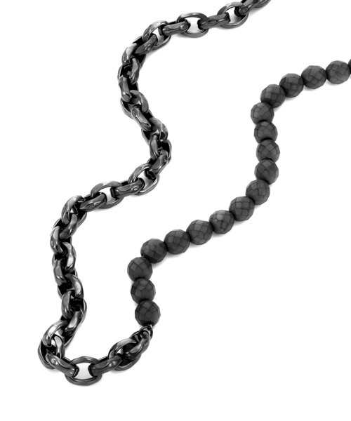 ARMANI EXCHANGE(アルマーニエクスチェンジ)の「アルマーニ・エクスチェンジ アクセサリー メンズ ネックレス ガンメタル AXG0150060(ネックレス・メンズ・MD.Gray・FREE)」の3枚目の写真