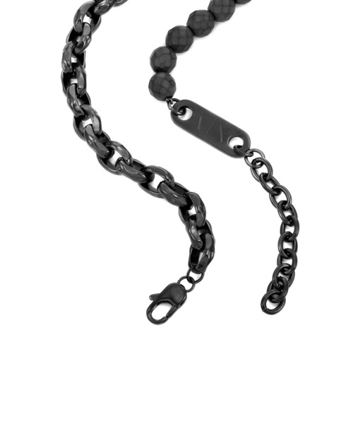 ARMANI EXCHANGE(アルマーニエクスチェンジ)の「アルマーニ・エクスチェンジ アクセサリー メンズ ネックレス ガンメタル AXG0150060(ネックレス・メンズ・MD.Gray・FREE)」の4枚目の写真