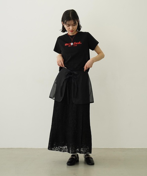 MILKFED.（ミルクフェド）の「COOPER LOGO COMPACT S/S TEE（Tシャツ/カットソー・レディース・ライトピンク/ブルー/オフホワイト/ブラック・S/M）」の14枚目の写真