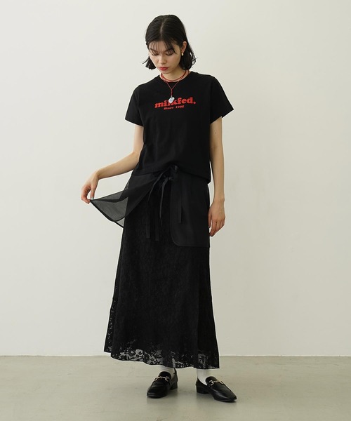 MILKFED.（ミルクフェド）の「COOPER LOGO COMPACT S/S TEE（Tシャツ/カットソー・レディース・ライトピンク/ブルー/オフホワイト/ブラック・S/M）」の16枚目の写真