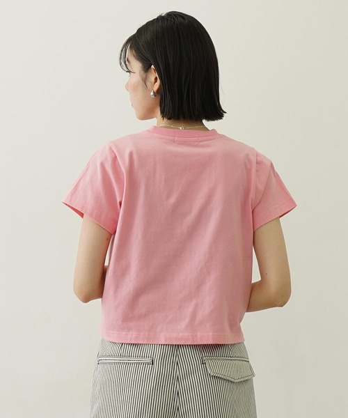 MILKFED.（ミルクフェド）の「COOPER LOGO COMPACT S/S TEE（Tシャツ/カットソー・レディース・ライトピンク/ブルー/オフホワイト/ブラック・S/M）」の19枚目の写真