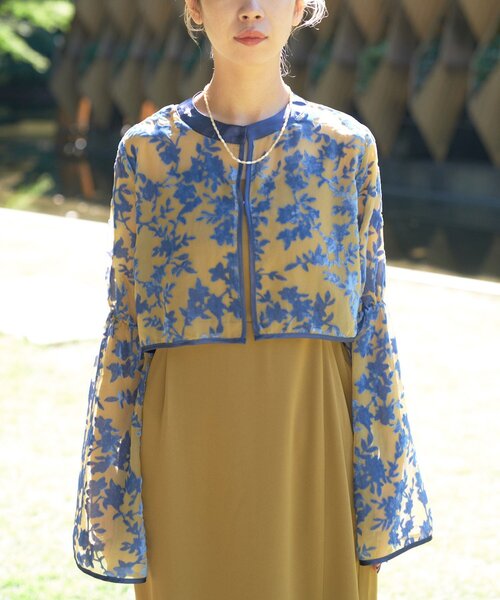 新品　チャオパニック ベロアフラワーボレロ付きキャミワンピース　サイズ0 オケージョンドレス/結婚式】ベロアフラワーボレロ付きキャミ