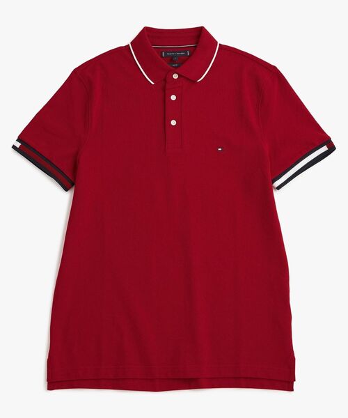 TOMMY HILFIGER（トミーヒルフィガー）の「フラッグカフスリムフィットポロシャツ（ポロシャツ・メンズ・ブルー/ホワイト/レッド/ネイビー・LARGE/MEDIUM/SMALL/X-LARGE）」の14枚目の写真