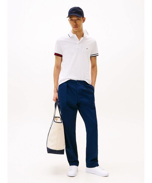 TOMMY HILFIGER（トミーヒルフィガー）の「フラッグカフスリムフィットポロシャツ（ポロシャツ・メンズ・ブルー/ホワイト/レッド/ネイビー・LARGE/MEDIUM/SMALL/X-LARGE）」の16枚目の写真