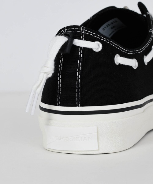 LAD MUSICIAN（ラッドミュージシャン）の「CANVAS SNEAKER（スニーカー・メンズ・ブラック×ホワイト/ブラック×ブラック・42/44/46）」の12枚目の写真