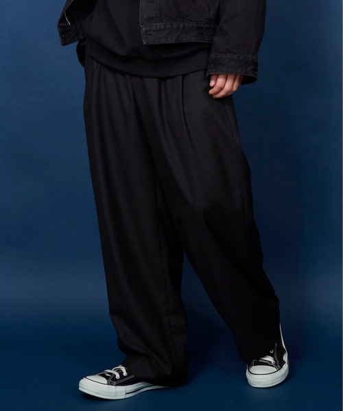 unrelaxing（アンリラクシング）の「ツータックワイドスラックスパンツ（スラックス・メンズ・カーキブラウン/ダークベージュ/ダークオリーブ/ブラック・マルチサイズ）」の22枚目の写真