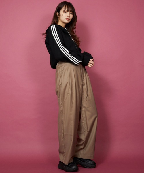 unrelaxing（アンリラクシング）の「ツータックワイドスラックスパンツ（スラックス・メンズ・カーキブラウン/ダークベージュ/ダークオリーブ/ブラック・マルチサイズ）」の11枚目の写真