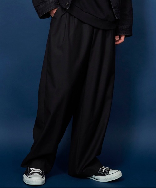 unrelaxing（アンリラクシング）の「ツータックワイドスラックスパンツ（スラックス・メンズ・カーキブラウン/ダークベージュ/ダークオリーブ/ブラック・マルチサイズ）」の19枚目の写真