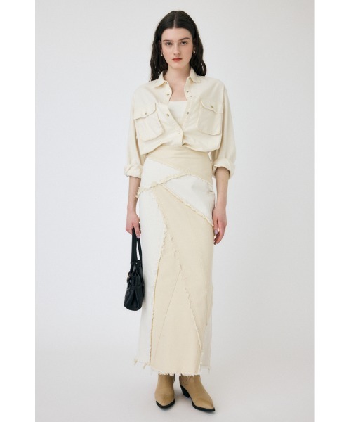 MOUSSY（マウジー）の「【セットアップ対応】REBUILD マーメイドスカート（デニムスカート・レディース・ブルー/オフホワイト・2/0/1）」の9枚目の写真