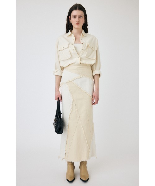 MOUSSY（マウジー）の「【セットアップ対応】REBUILD マーメイドスカート（デニムスカート・レディース・ブルー/オフホワイト・2/0/1）」の10枚目の写真