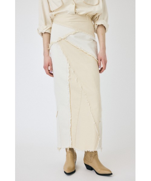 MOUSSY（マウジー）の「【セットアップ対応】REBUILD マーメイドスカート（デニムスカート・レディース・ブルー/オフホワイト・2/0/1）」の11枚目の写真