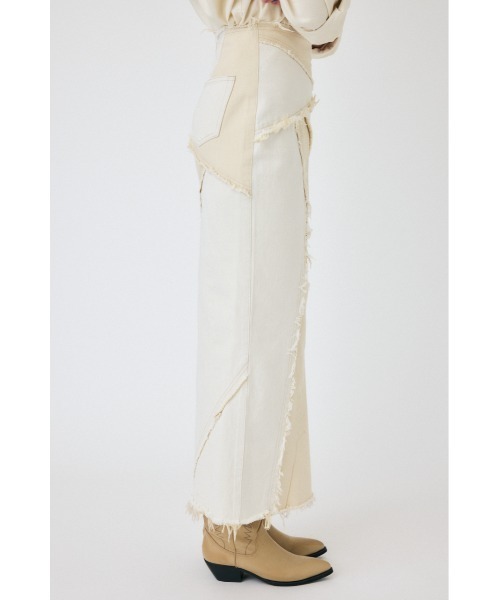 MOUSSY（マウジー）の「【セットアップ対応】REBUILD マーメイドスカート（デニムスカート・レディース・ブルー/オフホワイト・2/0/1）」の14枚目の写真