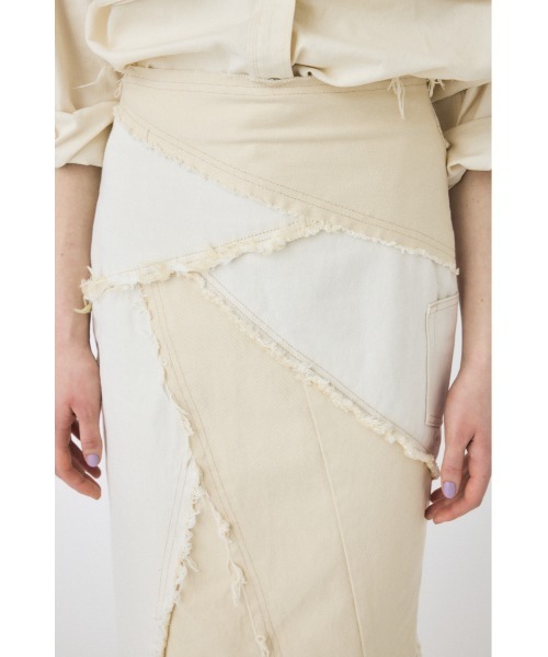 MOUSSY（マウジー）の「【セットアップ対応】REBUILD マーメイドスカート（デニムスカート・レディース・ブルー/オフホワイト・2/0/1）」の16枚目の写真