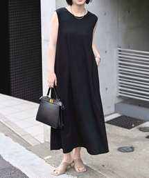リブカットソーロングワンピース