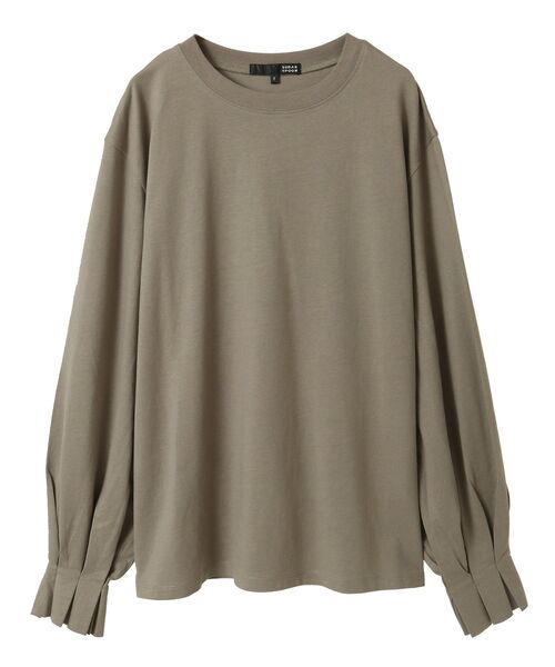 Sugar spoon(シュガースプーン)の「・SUGAR SPOON タックスリーブロンTEE(Tシャツ/カットソー・レディース・オフホワイト/ブラック/アイボリー/グレイッシュベージュ/ピンク/グリーン・FREE)」の4枚目の写真