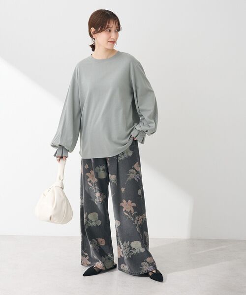 Sugar spoon(シュガースプーン)の「・SUGAR SPOON タックスリーブロンTEE(Tシャツ/カットソー・レディース・オフホワイト/ブラック/アイボリー/グレイッシュベージュ/ピンク/グリーン・FREE)」の13枚目の写真