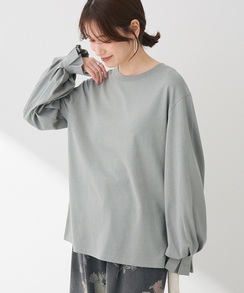 Sugar spoon(シュガースプーン)の「・SUGAR SPOON タックスリーブロンTEE(Tシャツ/カットソー・レディース・オフホワイト/ブラック/アイボリー/グレイッシュベージュ/ピンク/グリーン・FREE)」の5枚目の写真