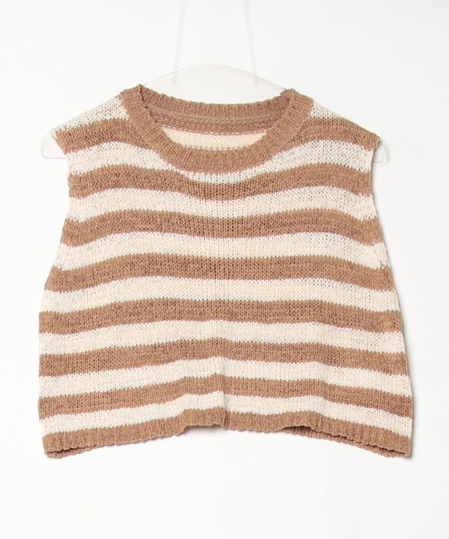 ノースリーブボーダークロップドニットPO（ニット/セーター）｜THE YOn
