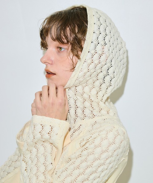 PUBLIC TOKYO(パブリックトウキョウ)の「コットンレースフーディTOP(パーカー・レディース・ホワイト/ブラック/ブルー・FREE)」の11枚目の写真