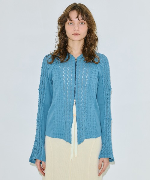 PUBLIC TOKYO(パブリックトウキョウ)の「コットンレースフーディTOP(パーカー・レディース・ホワイト/ブラック/ブルー・FREE)」の5枚目の写真