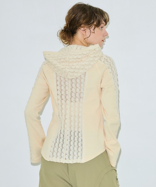 セール】コットンレースフーディTOP（パーカー）｜PUBLIC TOKYO