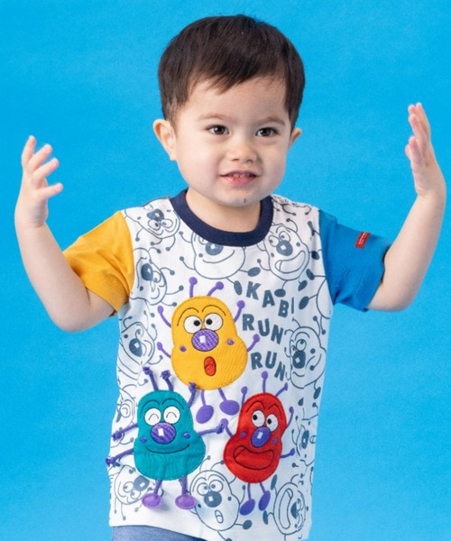 ANPANMAN KIDS COLLECTION（アンパンマンキッズコレクション）の「かびるんるん手足ぶらぶら半袖Tシャツ（Tシャツ/カットソー・キッズ・マルチ/パープル・90cm/100cm/110cm/120cm）」の2枚目の写真