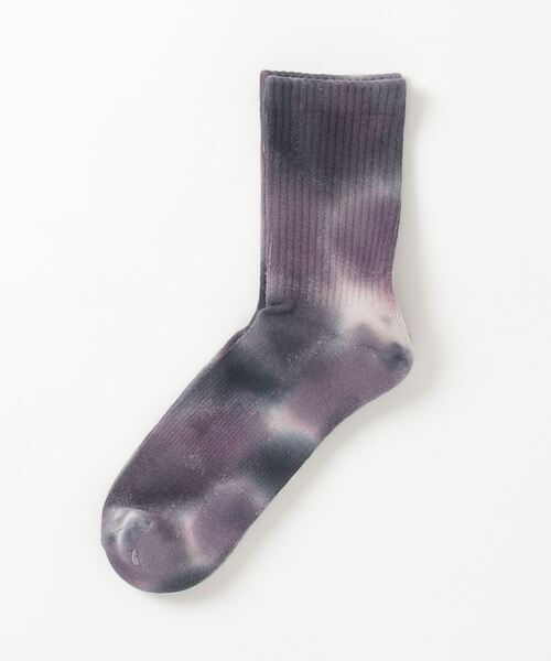 Gramicci（グラミチ）の「TIE DYE CREW SOCKS｜タイダイクルーソックス（ソックス/靴下・メンズ・ブラック/ライトブルー/ライトグレー/ネイビー/イエロー/ブルー/パープル/グリーン・25-27）」の7枚目の写真