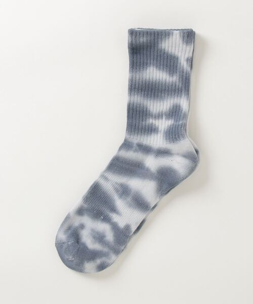 Gramicci（グラミチ）の「TIE DYE CREW SOCKS｜タイダイクルーソックス（ソックス/靴下・メンズ・ブラック/ライトブルー/ライトグレー/ネイビー/イエロー/ブルー/パープル/グリーン・25-27）」の5枚目の写真