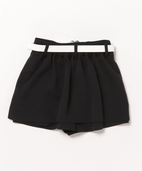 PINKHUNT(ピンクハント)の「PINKHUNT ピンクハント ベルト付きスカート風 ショートパンツ 0558K(トップス別売)(その他パンツ・キッズ・ブラック・120cm/130cm/140cm/150cm/160cm)」の2枚目の写真