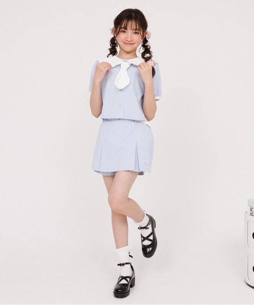 PINKHUNT(ピンクハント)の「PINKHUNT ピンクハント ベルト付きスカート風 ショートパンツ 0558K(トップス別売)(その他パンツ・キッズ・ブラック・120cm/130cm/140cm/150cm/160cm)」の6枚目の写真