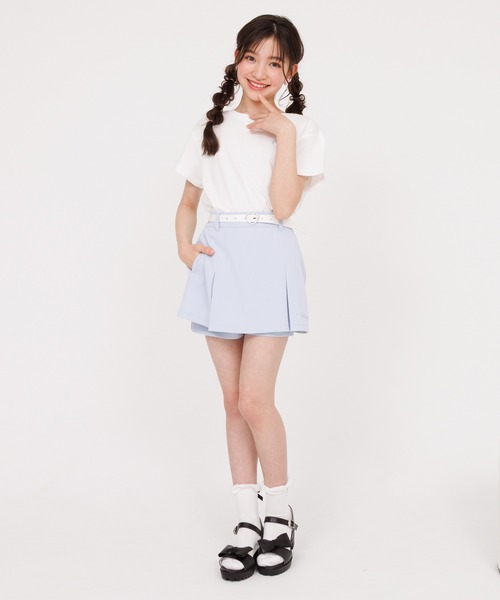 PINKHUNT(ピンクハント)の「PINKHUNT ピンクハント ベルト付きスカート風 ショートパンツ 0558K(トップス別売)(その他パンツ・キッズ・ブラック・120cm/130cm/140cm/150cm/160cm)」の9枚目の写真