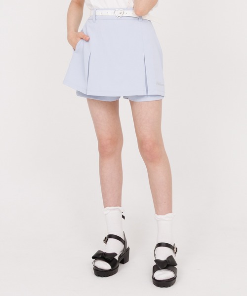 セットアップ ショートパンツ ピンク ミニスカート ステンカラー PINKHUNT チュール付きショートパンツ 9474K（その他パンツ