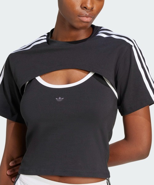 adidas（アディダス）の「カットアウト カリ半袖Tシャツ / アディダス