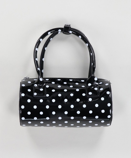 SPINNS（スピンズ）の「ドラム型ショルダーバッグ/ハンドバッグ/ドット/ウィッシュコア（ショルダーバッグ・レディース・ホワイト/ブラック・ONESIZE）」の9枚目の写真