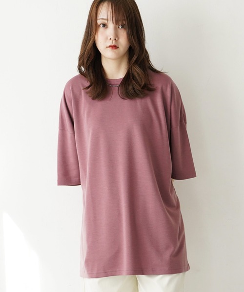 En serio TOKYO(エンソリオトーキョー)の「TRポンチビックシルエットTシャツ(Tシャツ/カットソー・メンズ・ホワイト×ブラック/ブラック/ブルーグレー/ブラウン系その他/その他/グレー/チャコールグレー/ダークグリーン/ベージュ/ネイビー/ホワイト/ブラウン・MEDIUM/LARGE/X-LARGE)」の9枚目の写真