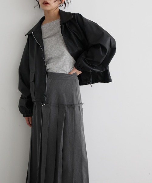 hellam（へラム）の「切り替えプリーツロングスカート（スカート・レディース・チャコール/キャメル/ブラック・FREE）」の10枚目の写真