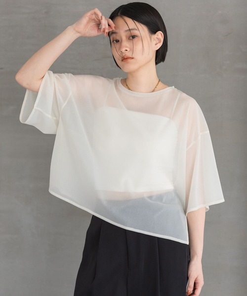 セール】シアーBIGプルオーバー_5S（Tシャツ/カットソー）｜A