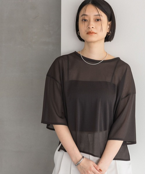 セール】シアーBIGプルオーバー_5S（Tシャツ/カットソー）｜A