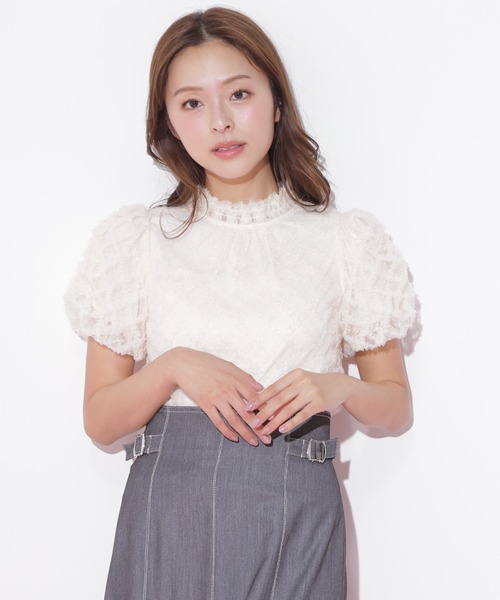 JILL by JILL STUART（ジルバイジルスチュアート）の「◇バルーン袖レースブラウス（シャツ/ブラウス・レディース・ブラック/ホワイト/ホワイト系その他・FREE）」の21枚目の写真