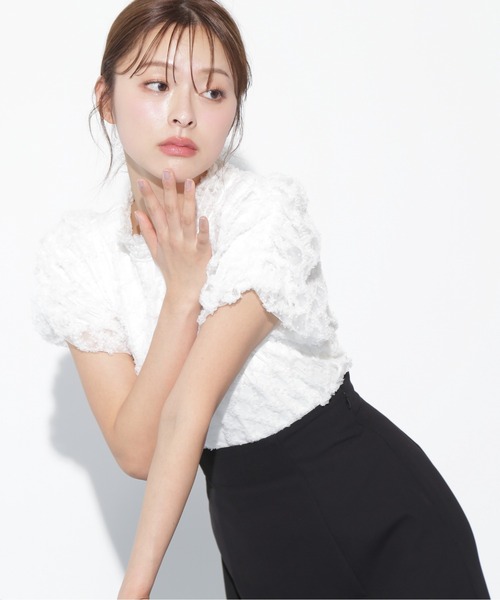 JILL by JILL STUART（ジルバイジルスチュアート）の「◇バルーン袖レースブラウス（シャツ/ブラウス・レディース・ブラック/ホワイト/ホワイト系その他・FREE）」の5枚目の写真