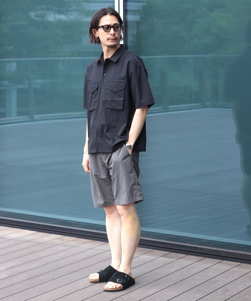 B:MING by BEAMS(ビーミングバイビームス)の「【セットアップ対応】ランド アンド ウォーター メッシュ シャツ(シャツ/ブラウス・メンズ・ブラック/ブラウン・SMALL/MEDIUM/LARGE/X-LARGE)」の4枚目の写真