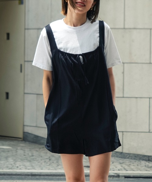 RVCA(ルーカ)の「RVCA レディース OLIVER ROMPER ワンピース 【2025年夏モデル】/ルーカロンパース(ワンピース・レディース・ブラック・SMALL/X-SMALL)」の1枚目の写真