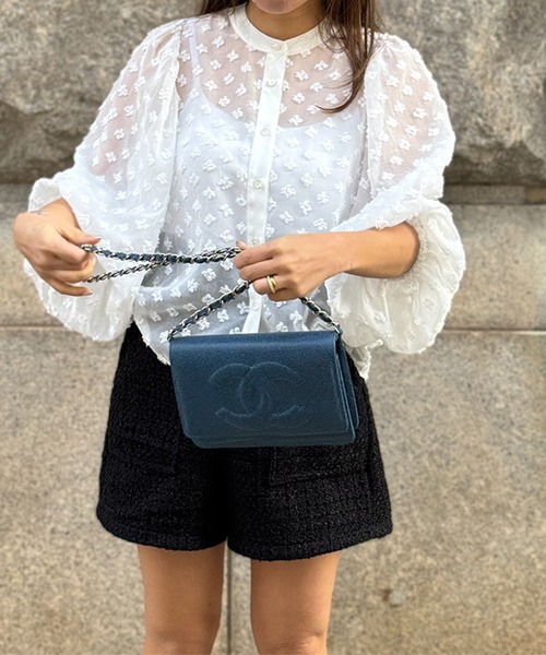 ST.ROONEY(セントルーニー)の「ドビードットシアーブラウス【低身長・小柄女性向け】(シャツ/ブラウス・レディース・ブラック/ホワイト・XS)」の8枚目の写真