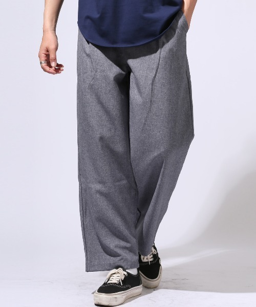 LUXSTYLE(ラグスタイル)の「イージーワイドパンツ(スラックス・メンズ・ネイビー/ブラック/グレー・M/XL/L)」の3枚目の写真
