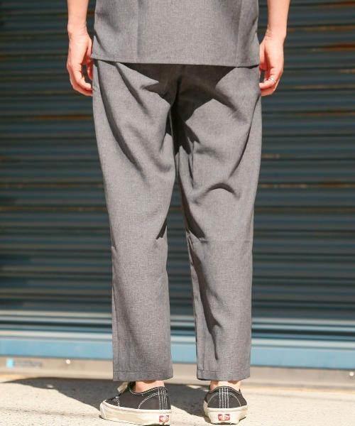 LUXSTYLE(ラグスタイル)の「イージーワイドパンツ(スラックス・メンズ・ネイビー/ブラック/グレー・M/XL/L)」の4枚目の写真