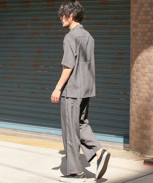 LUXSTYLE(ラグスタイル)の「イージーワイドパンツ(スラックス・メンズ・ネイビー/ブラック/グレー・M/XL/L)」の8枚目の写真